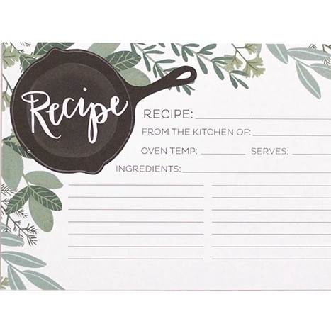 Customized design Paper Recipe Cards — custom card printing