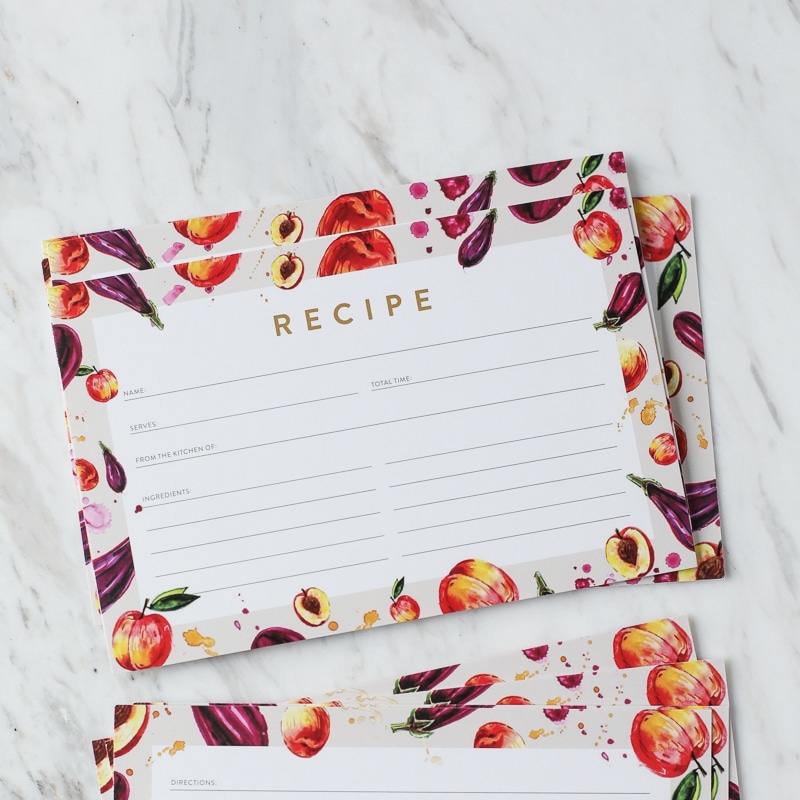 Customized design Paper Recipe Cards view 2