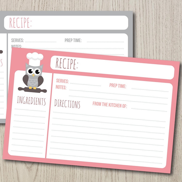 Customized design Paper Recipe Cards view 3