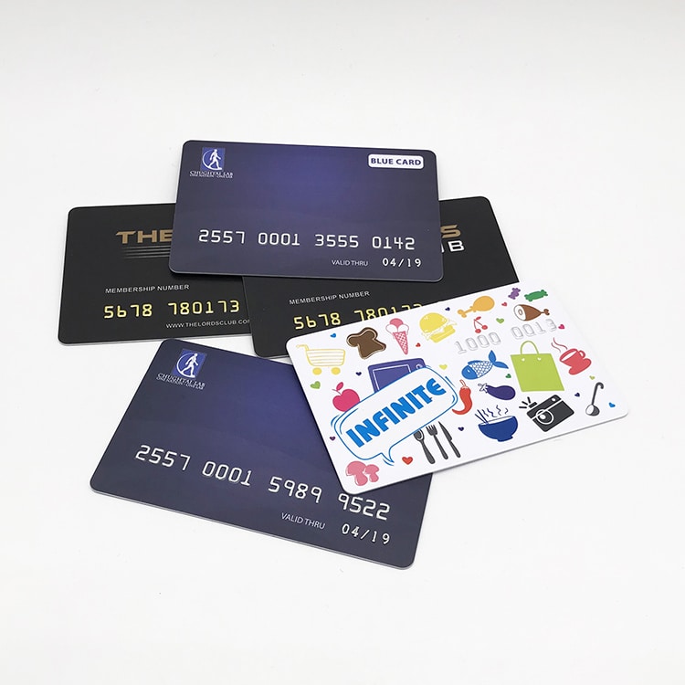 Customized embossing number Plastic gift card view 2