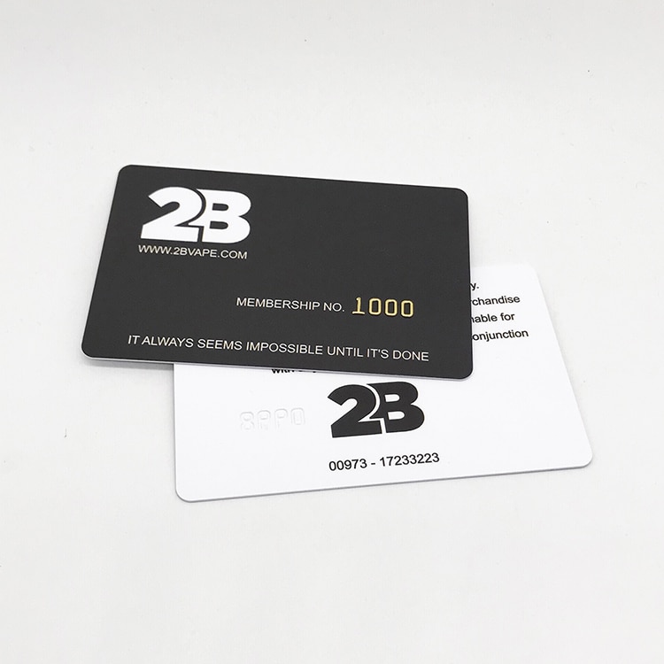 Customized embossing number Plastic gift card view 3