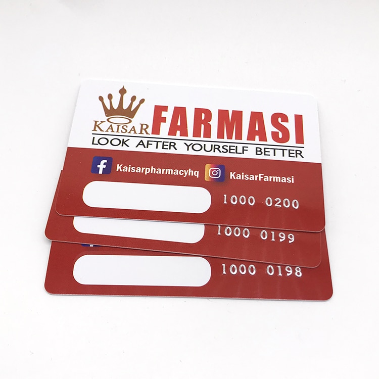 Customized embossing number Plastic gift card view 4