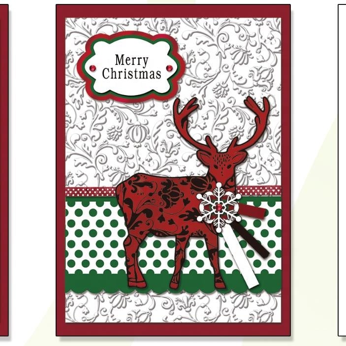 Design Craft Paper Gift Merry Christmas Greeting Card view 2