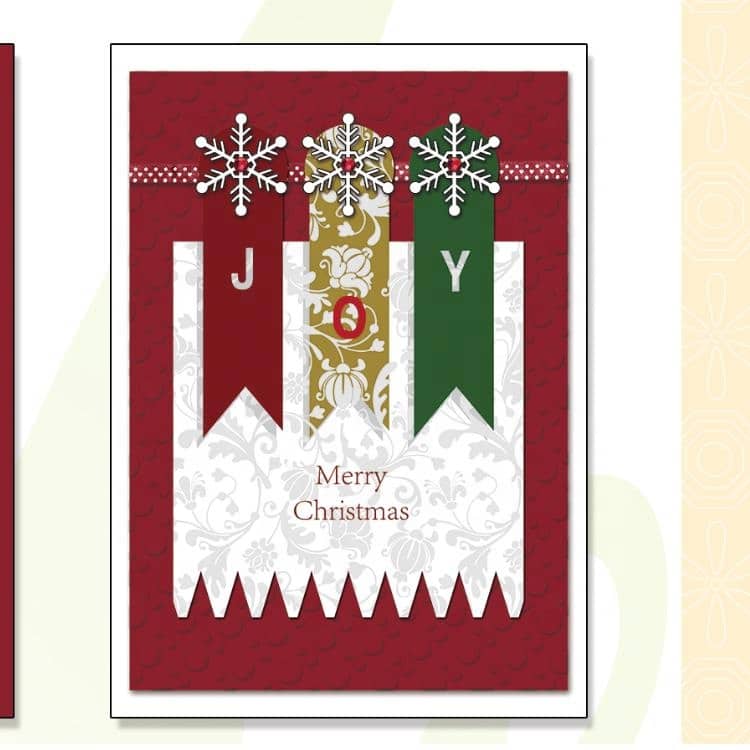 Design Craft Paper Gift Merry Christmas Greeting Card view 3