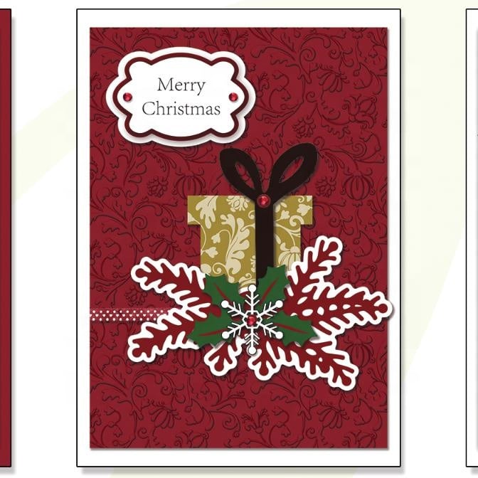 Design Craft Paper Gift Merry Christmas Greeting Card view 4