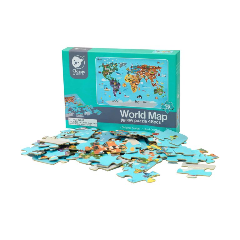 Educational Map Jigsaw Puzzle — custom card printing