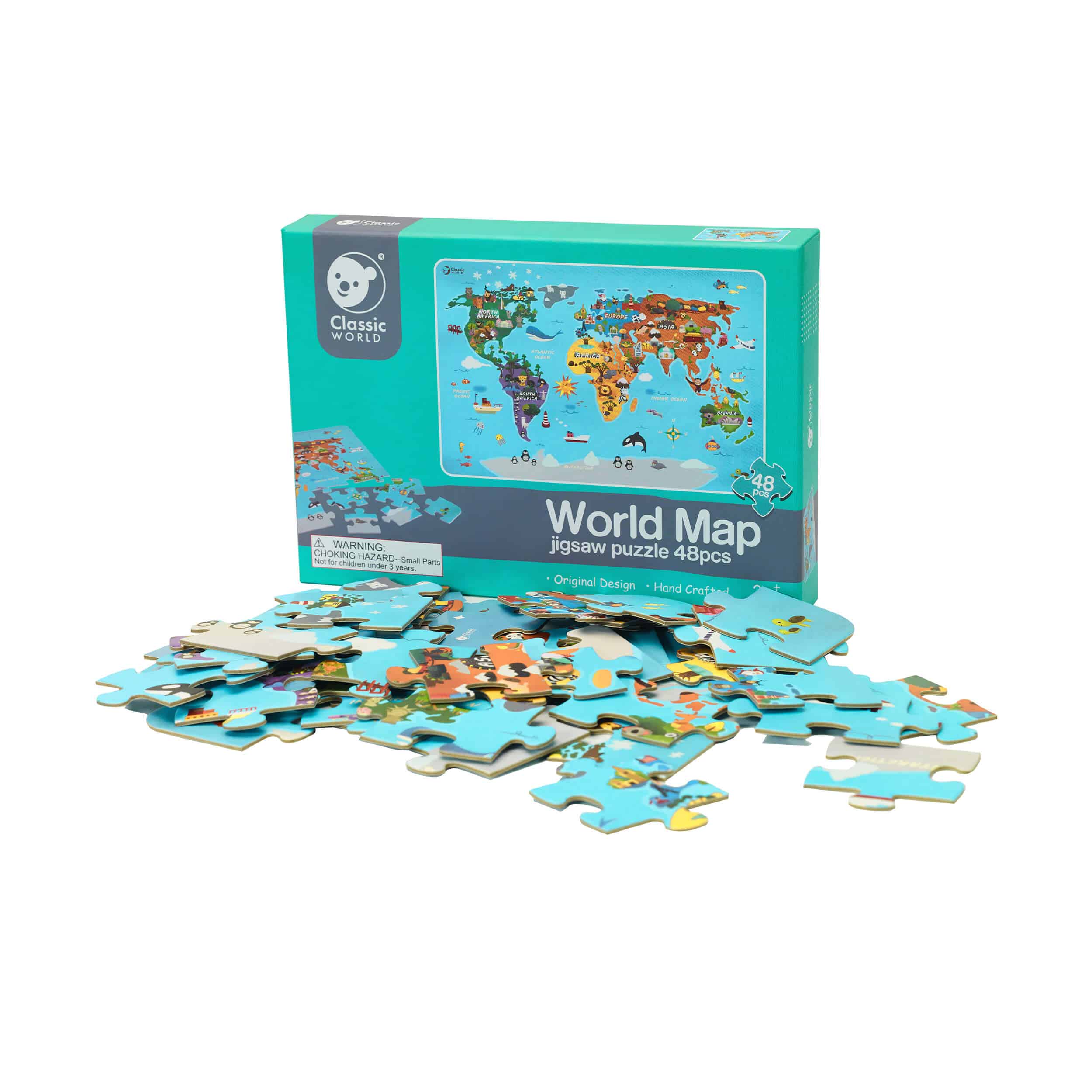 Educational Map Jigsaw Puzzle — custom card printing