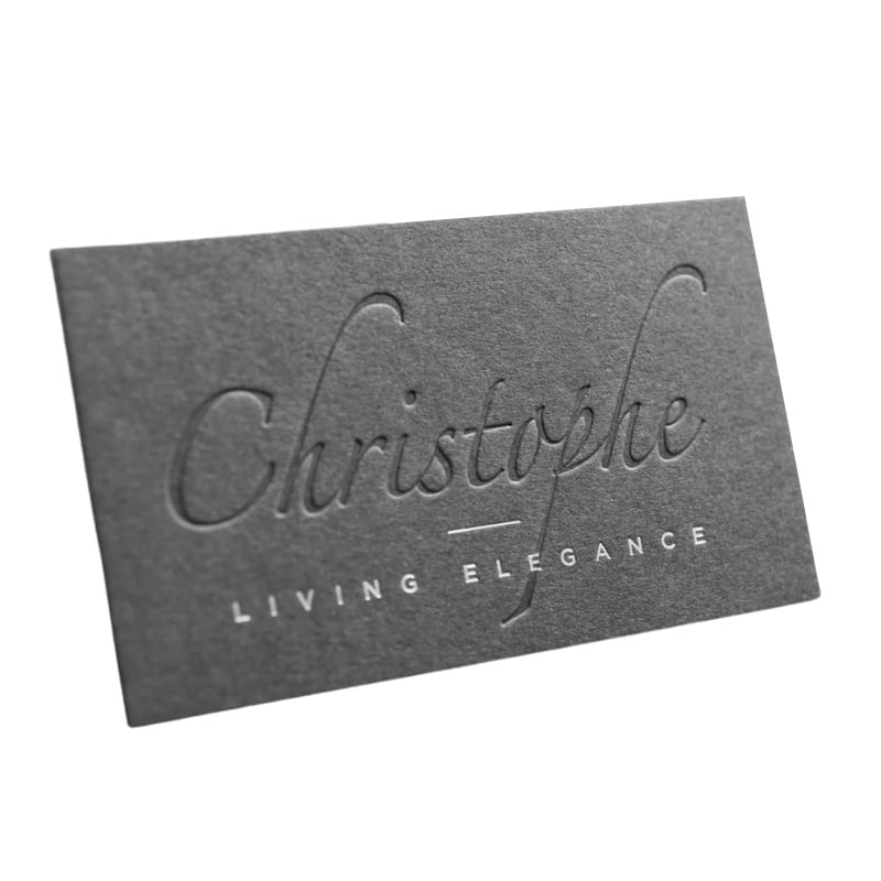 Embossing business cards view 2