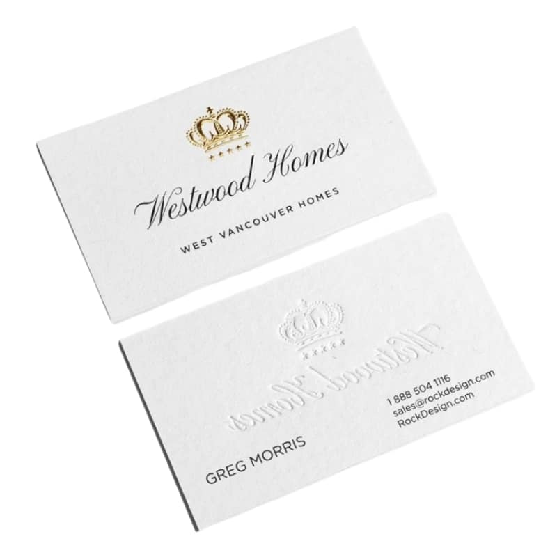 Embossing business cards view 4