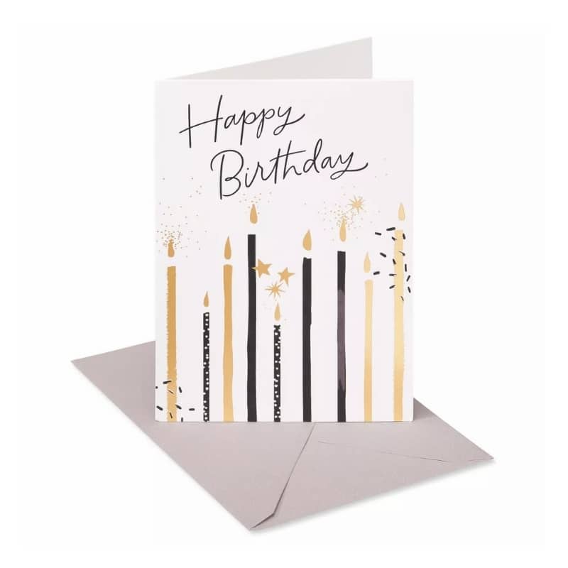 Folding standing birthday card with envelope — custom card printing