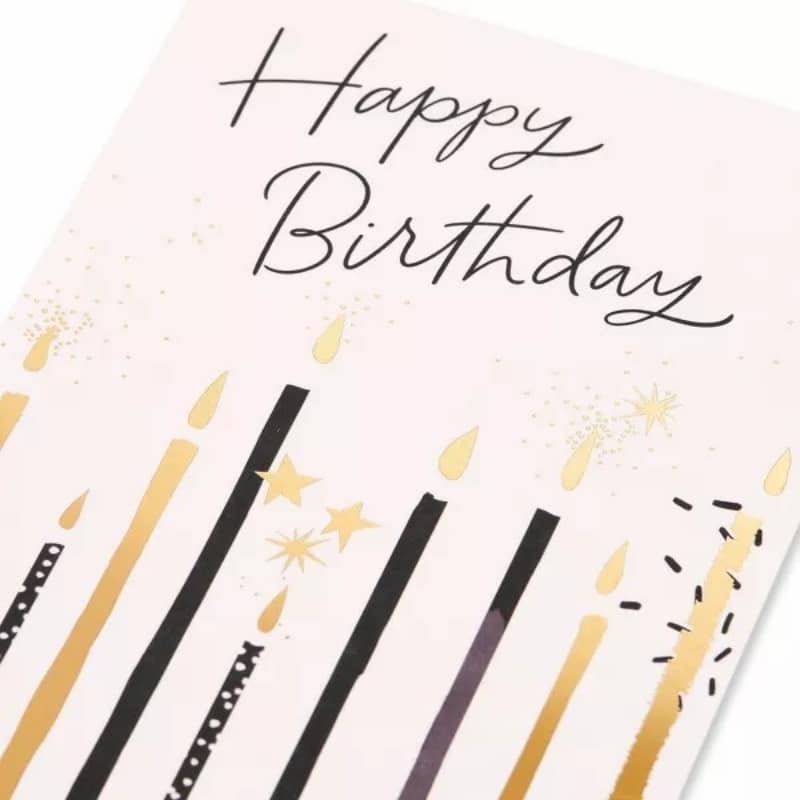 Folding standing birthday card with envelope view 3