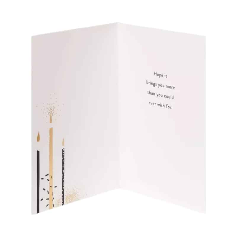 Folding standing birthday card with envelope view 4