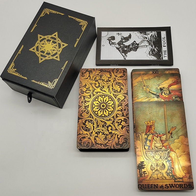 Gold Foil Tarot Oracle Cards With Magnetic Flip Box view 2