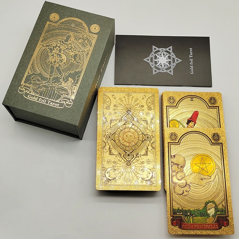 Gold Foil Tarot Oracle Cards With Magnetic Flip Box view 3