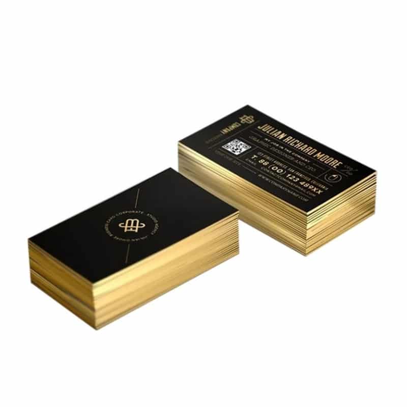 Gold-plated business card view 2