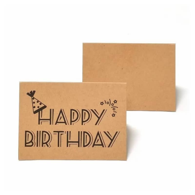 Kraft birthday cards — custom card printing