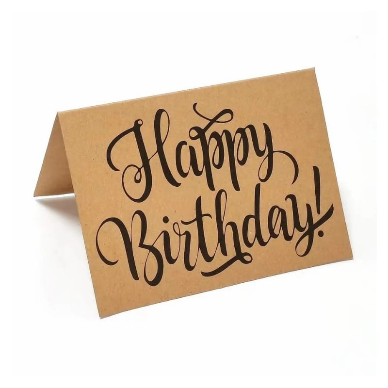 Kraft birthday cards view 2