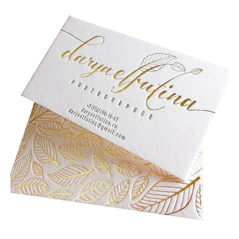 Luxury Custom Paper embossing Cards view 3