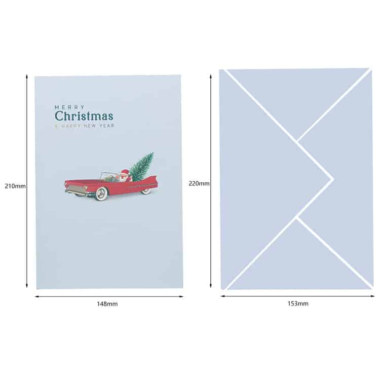 Merry Christmas Greeting Gifts 3D Pop Up cards view 3
