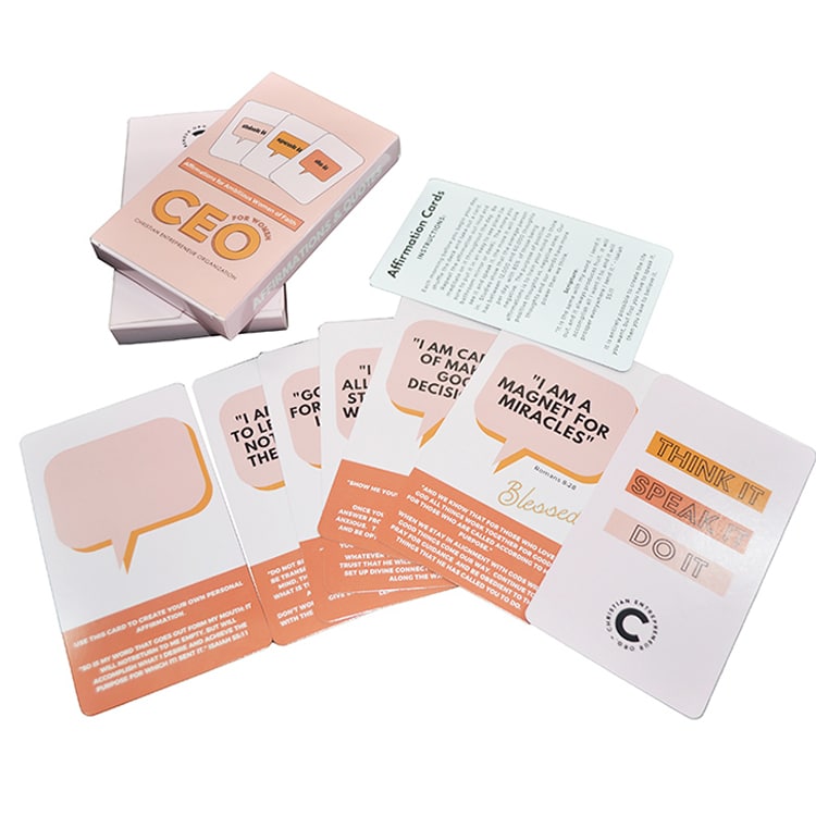 OEM 52 Inspirational Motivational Mindfulness Affirmation Cards view 2