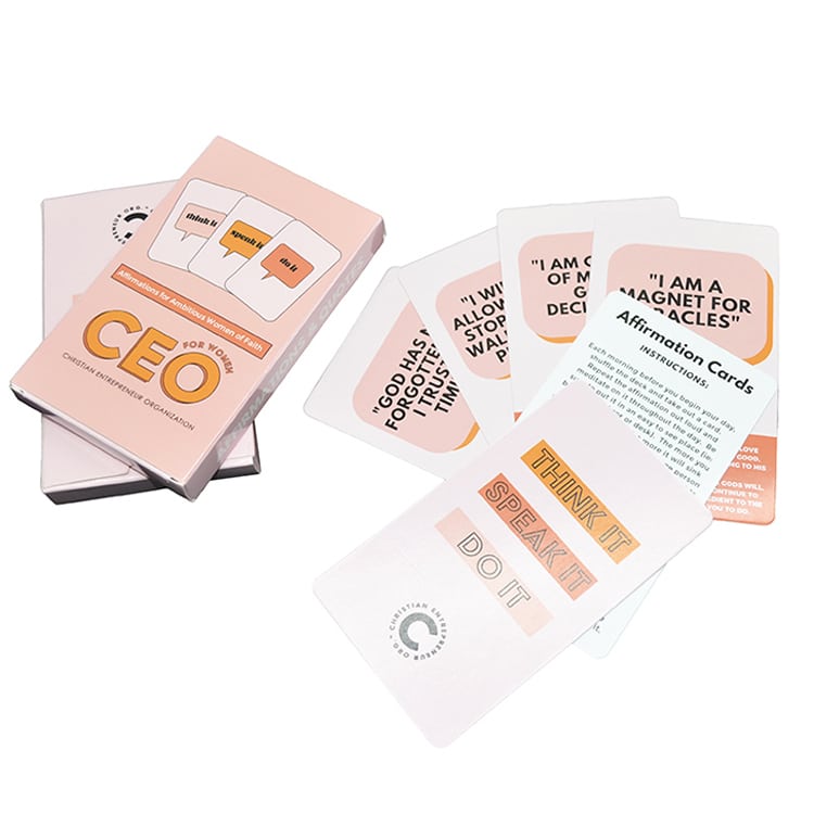 OEM 52 Inspirational Motivational Mindfulness Affirmation Cards view 3