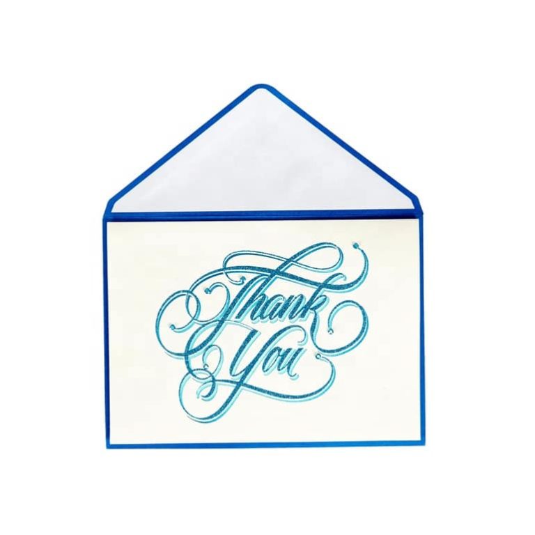 OEM Trendy Letter Thank You Card — custom card printing