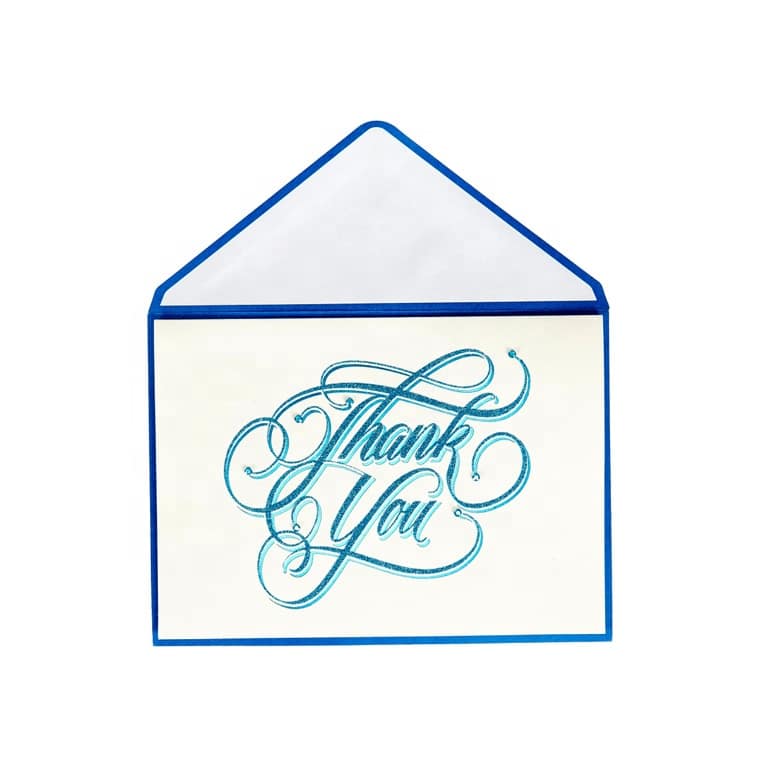 OEM Trendy Letter Thank You Card — custom card printing