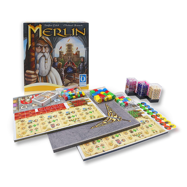 OEM board game with dice token spinner — custom card printing