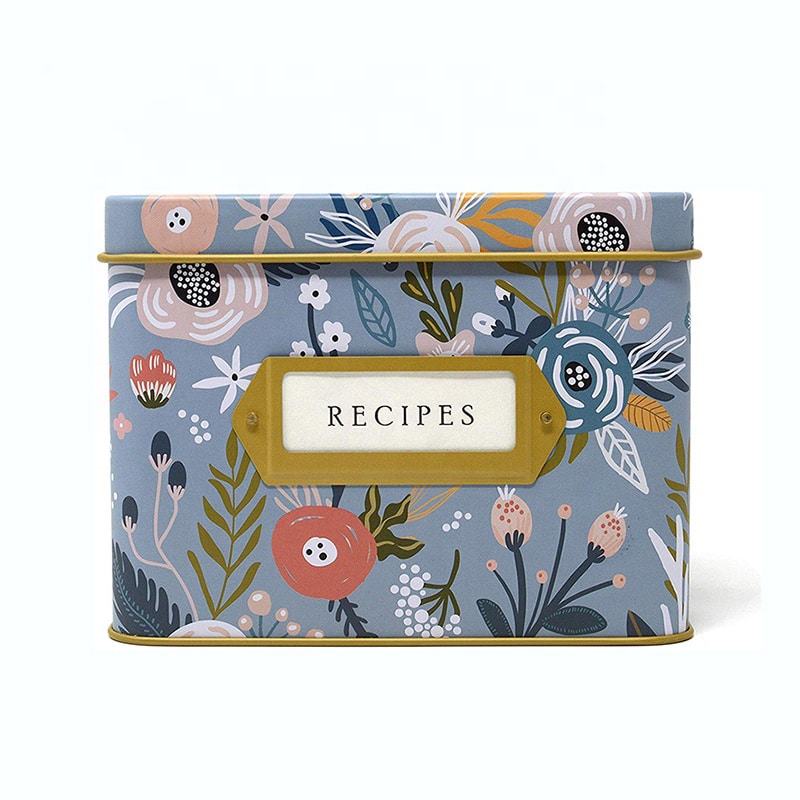 OEM dividers recipe cards in tin box view 3