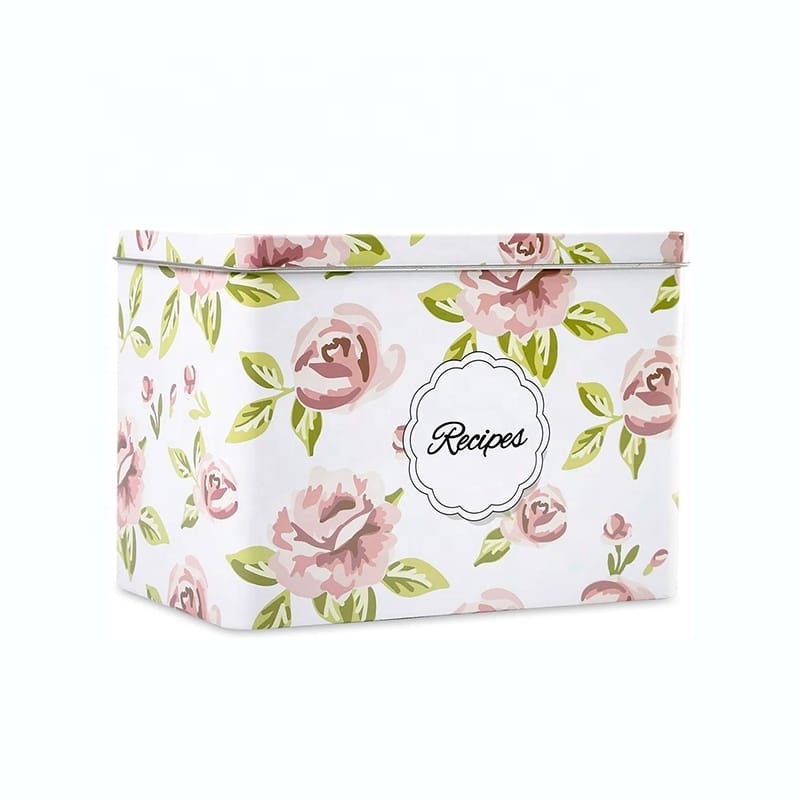 OEM dividers recipe cards in tin box view 4