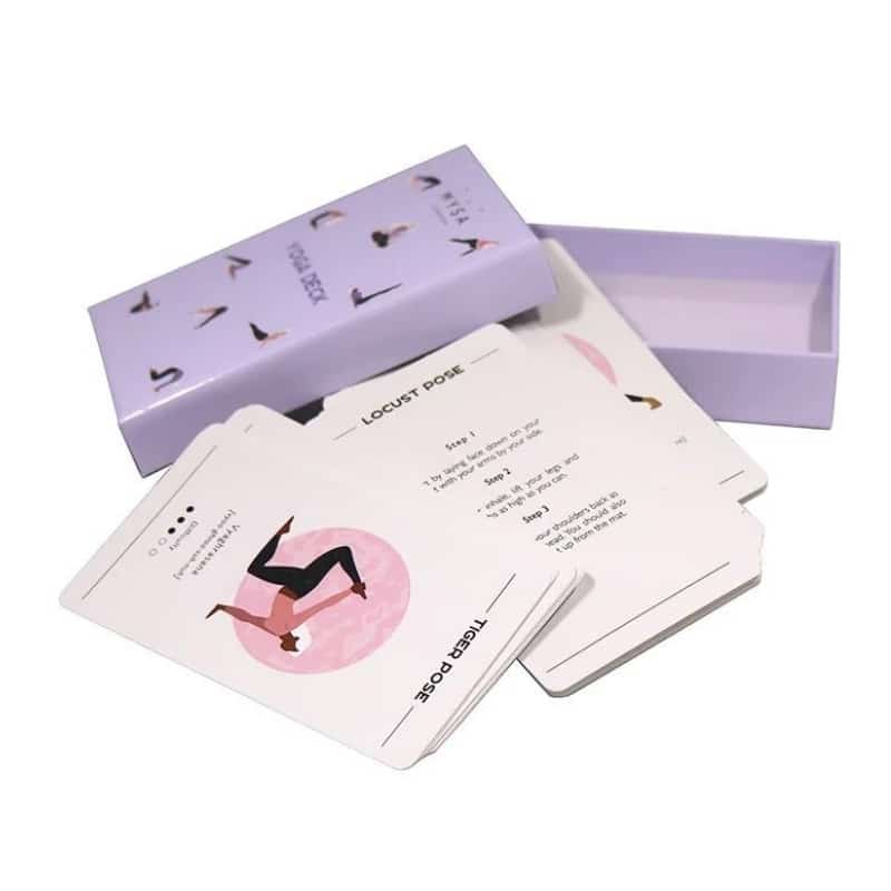 OEM printing high quality yoga cards — custom card printing