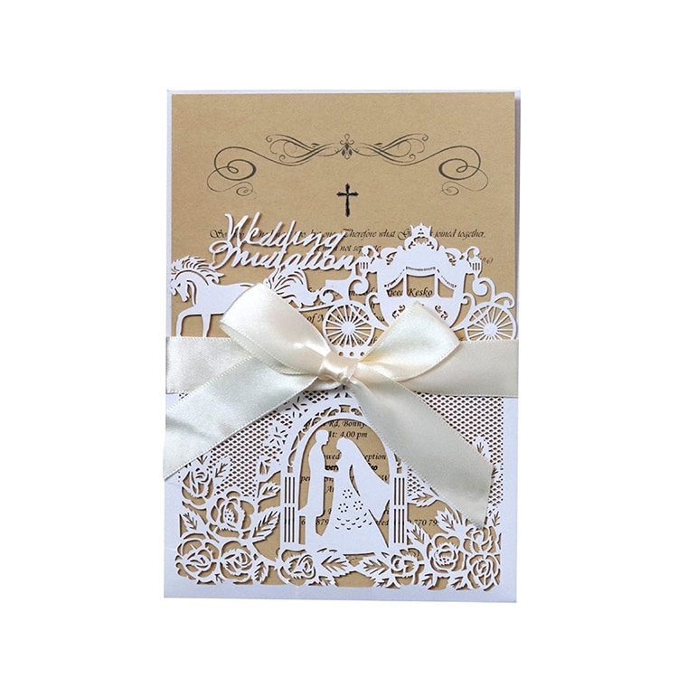 OEM wedding invitation card and envelope view 4
