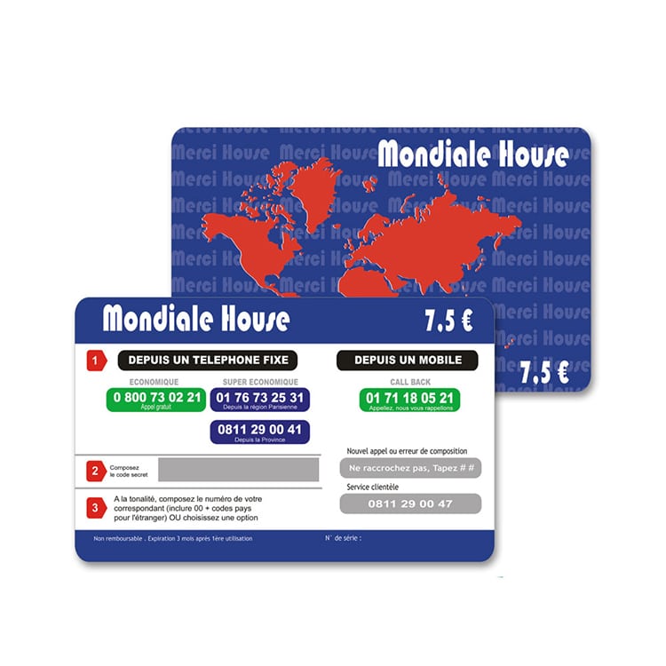 Offset Printing Scratch Code Recharge Cards — custom card printing