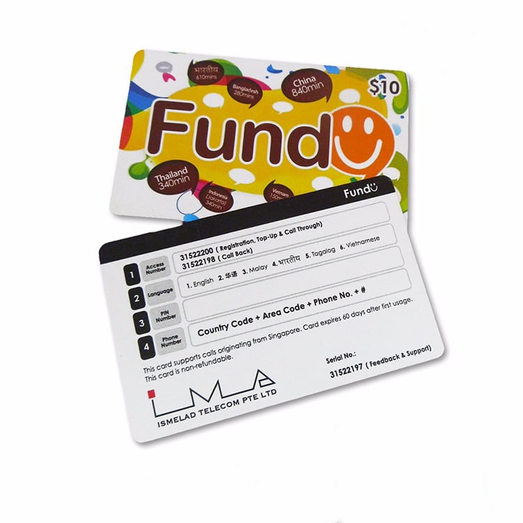 Offset Printing Scratch Code Recharge Cards view 2