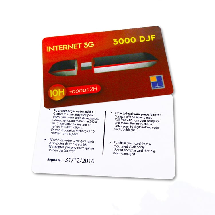 Offset Printing Scratch Code Recharge Cards view 3