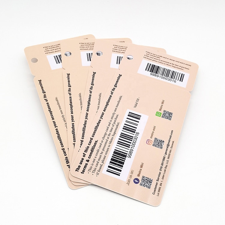 PLASTIC COMBO CARDS with key tags view 2