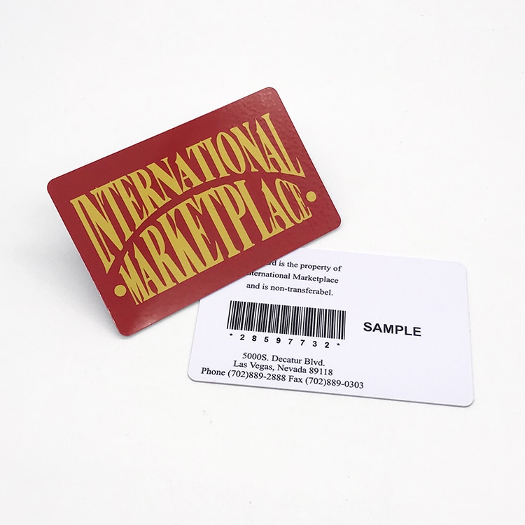 PVC membership card with 128 barcode view 2