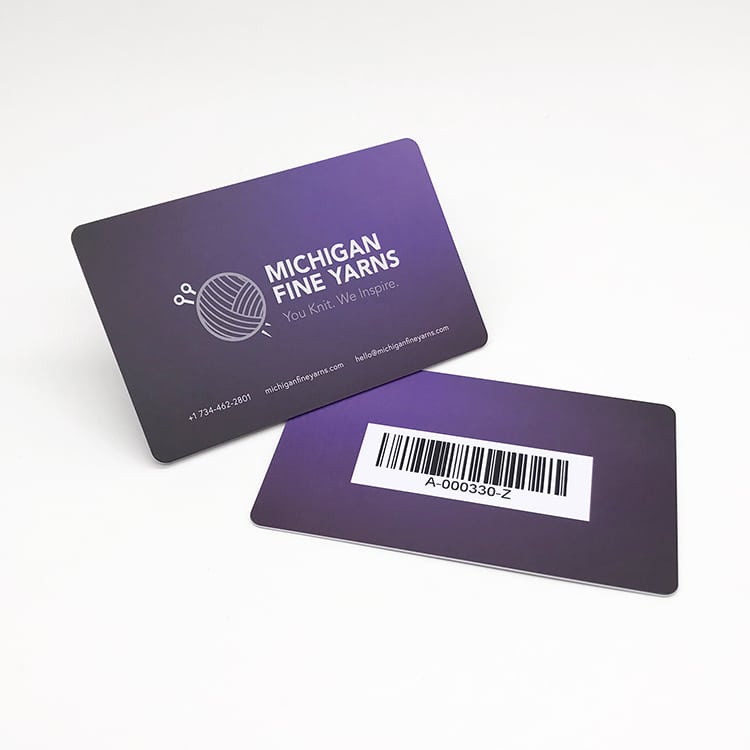 PVC membership card with 128 barcode view 3