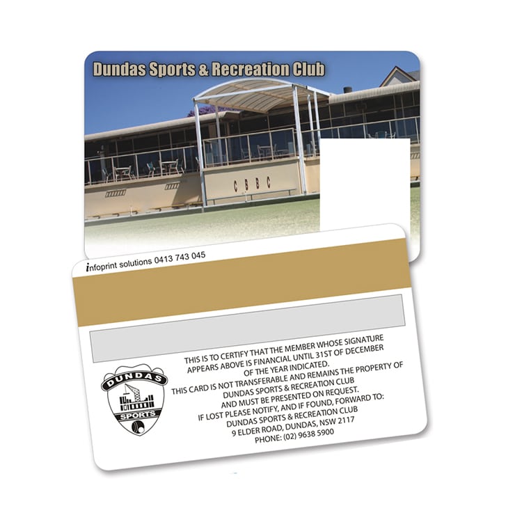 Personalised design PVC Magnetic stripe card view 3