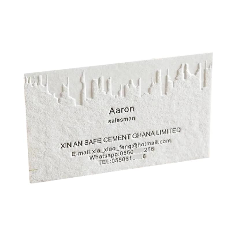 Personalized Embossed Indentation card view 2
