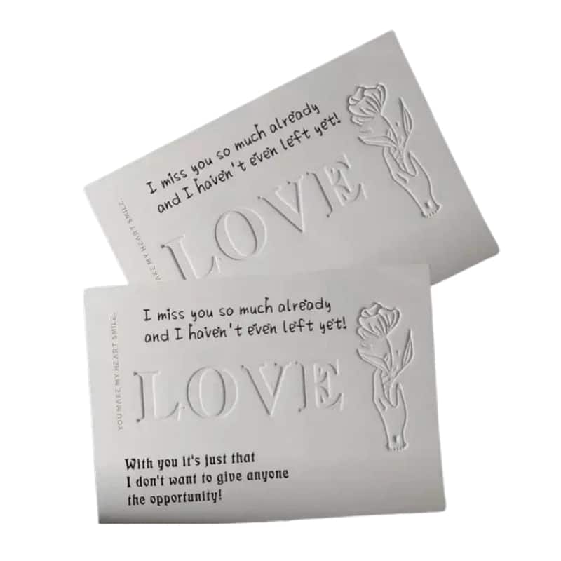 Personalized Embossed Indentation card view 3