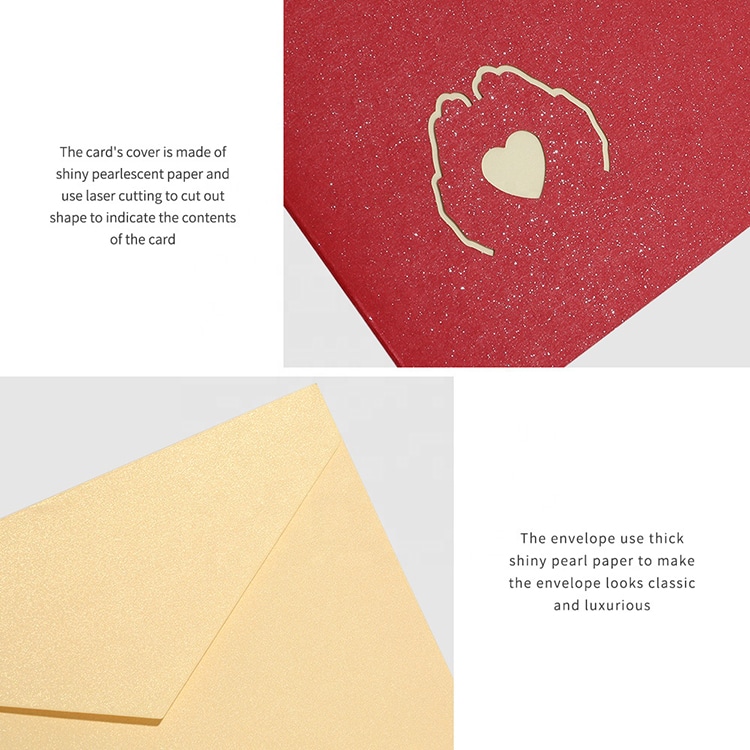 Personalized Love Hearts 3D Pop Up Greeting Card view 2