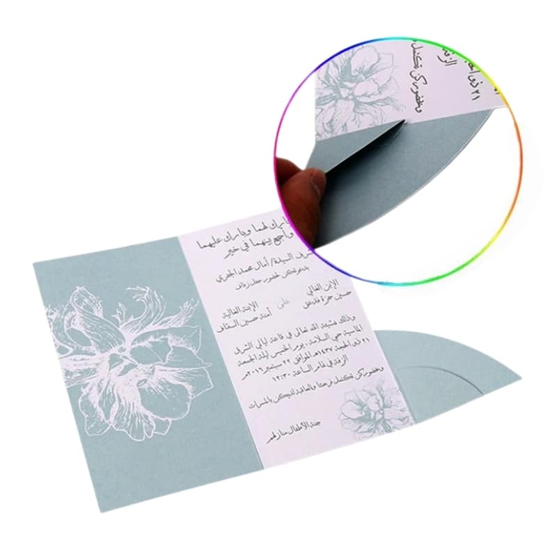 Personalized folding invitation card view 3