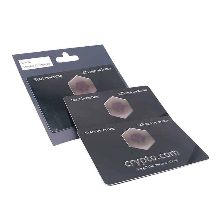 Plastic Gift card with paper card backer — custom card printing