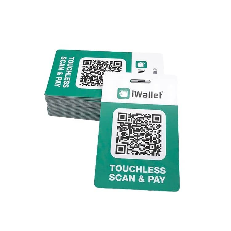 Plastic QR code card for payment sign plate — custom card printing