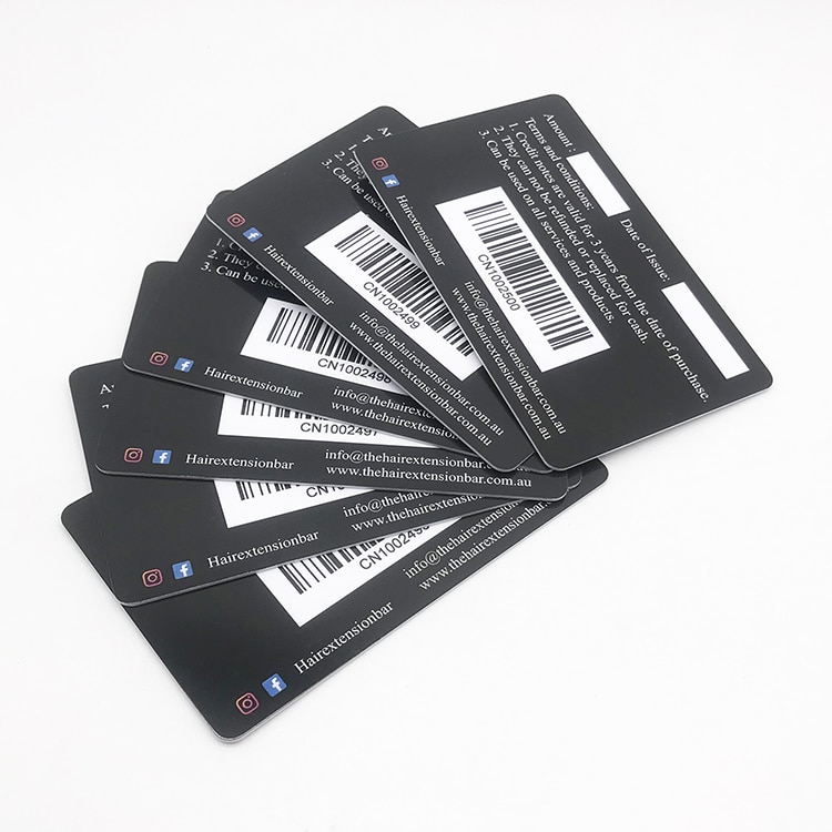 Plastic voucher gift card printing view 4