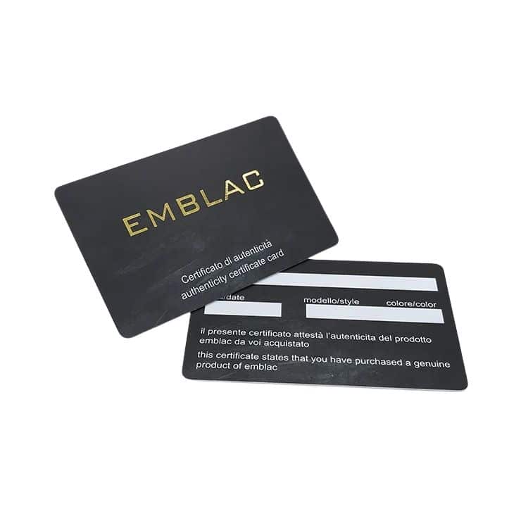 Plastic warranty card printing — custom card printing