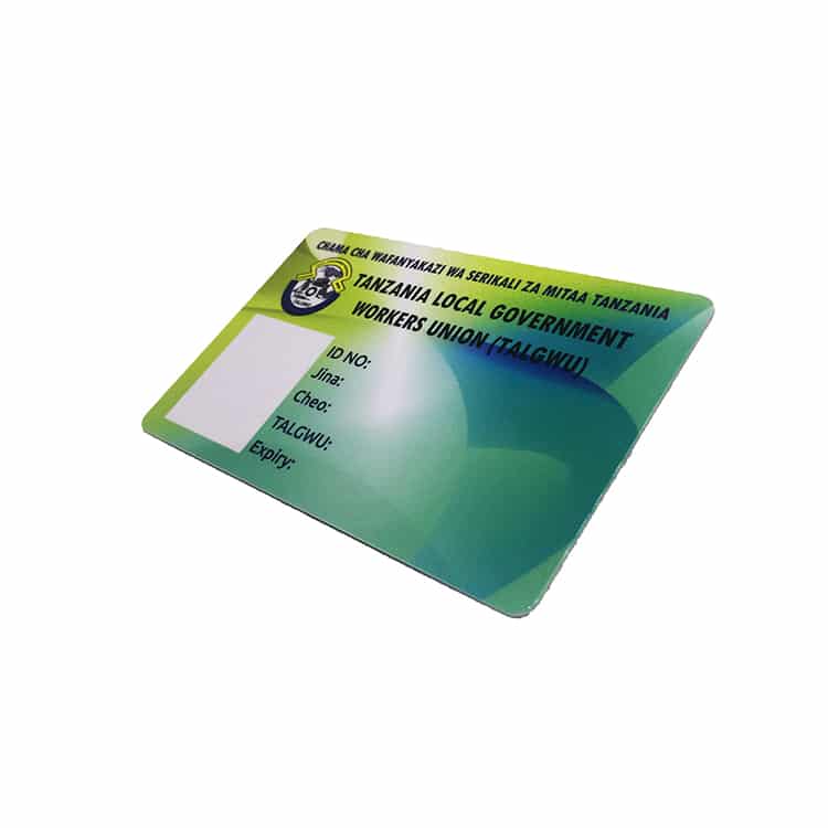 Preprint Plastic membership ID card view 2