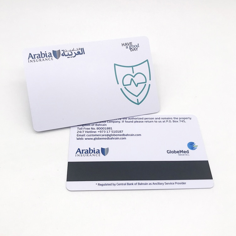 Preprint laminated plastic medical card view 2