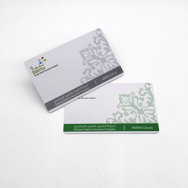 Preprint laminated plastic medical card view 3